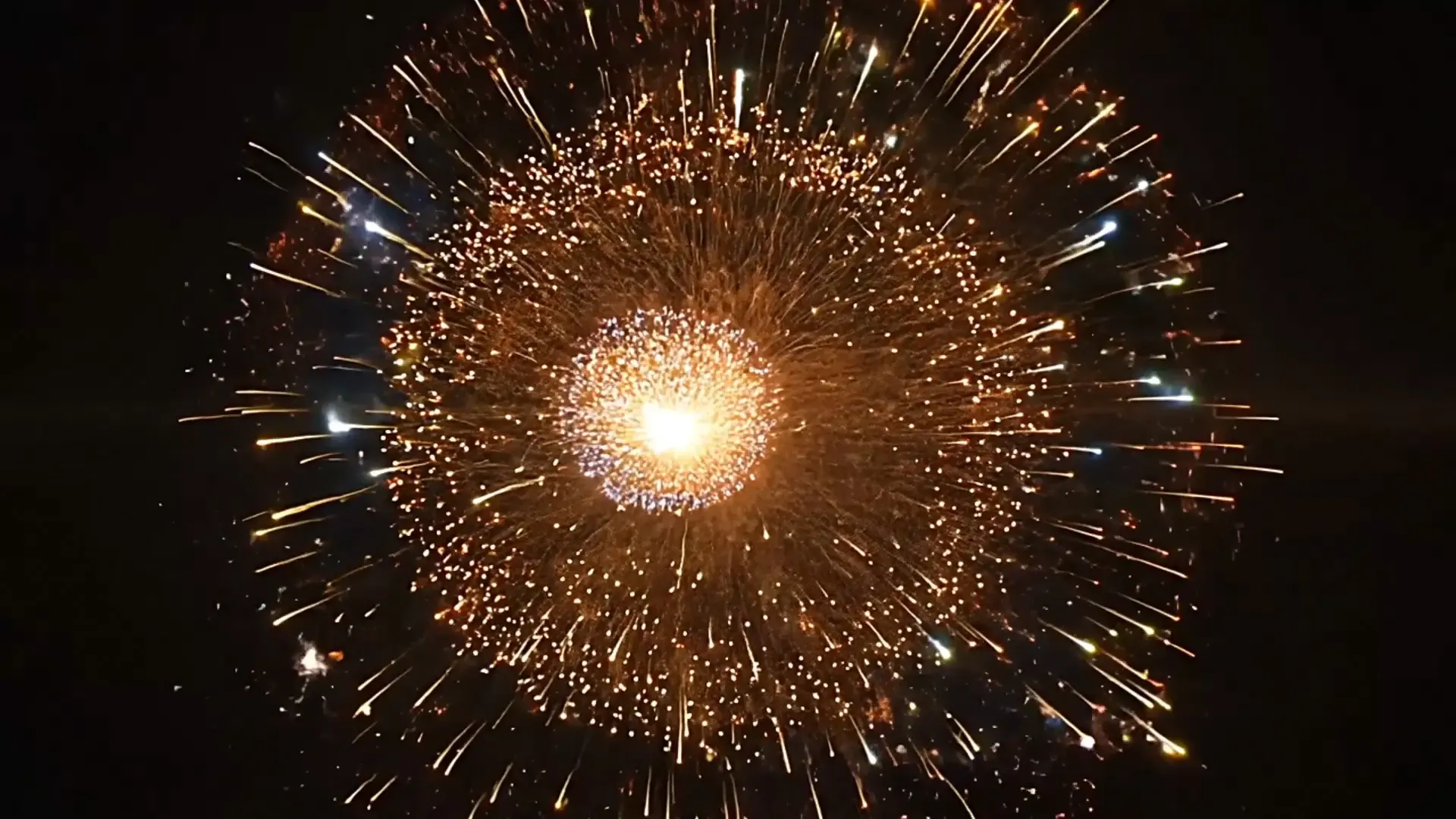 Golden Firework Burst Overlay for Logo Animation